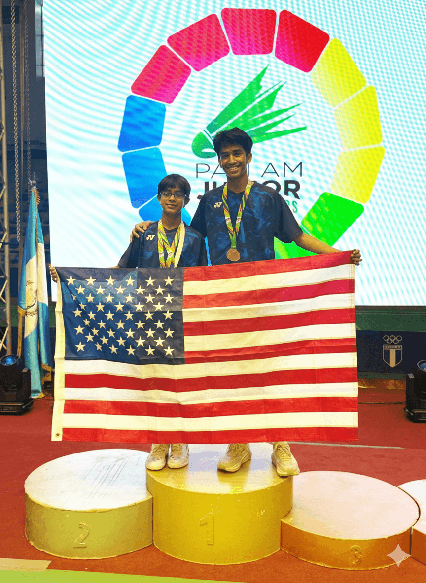 ABA athletes holding the American flag on the podium at Pan Am Junior Championships 2025