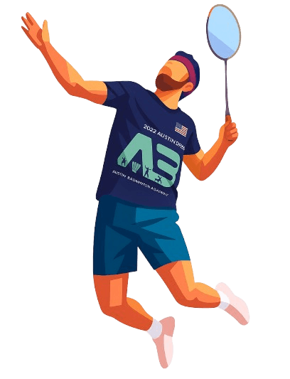 Badminton player illustration